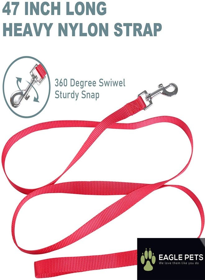 Eagle Pets Dog Collar and Leash Set, Adjustable Nylon Collar with Leash for Small Medium and Large Dogs, Quick Release and Breathable Collar for Puppies (Small, Red) - Image 5